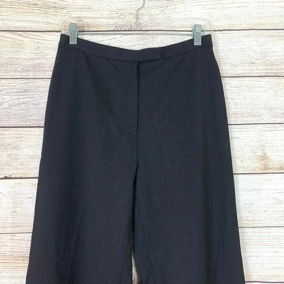 Tahari Wool Blend Pants Solid Black St Leg - Picture 2 of 10